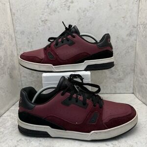 Osiris Men's 10 BOB Leather Suede Skate Shoes Burgundy Low Top Sneakers